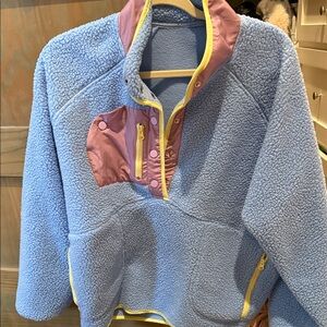Blue and Pink Fleece Pullover